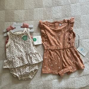 Baby girl summer organic clothes